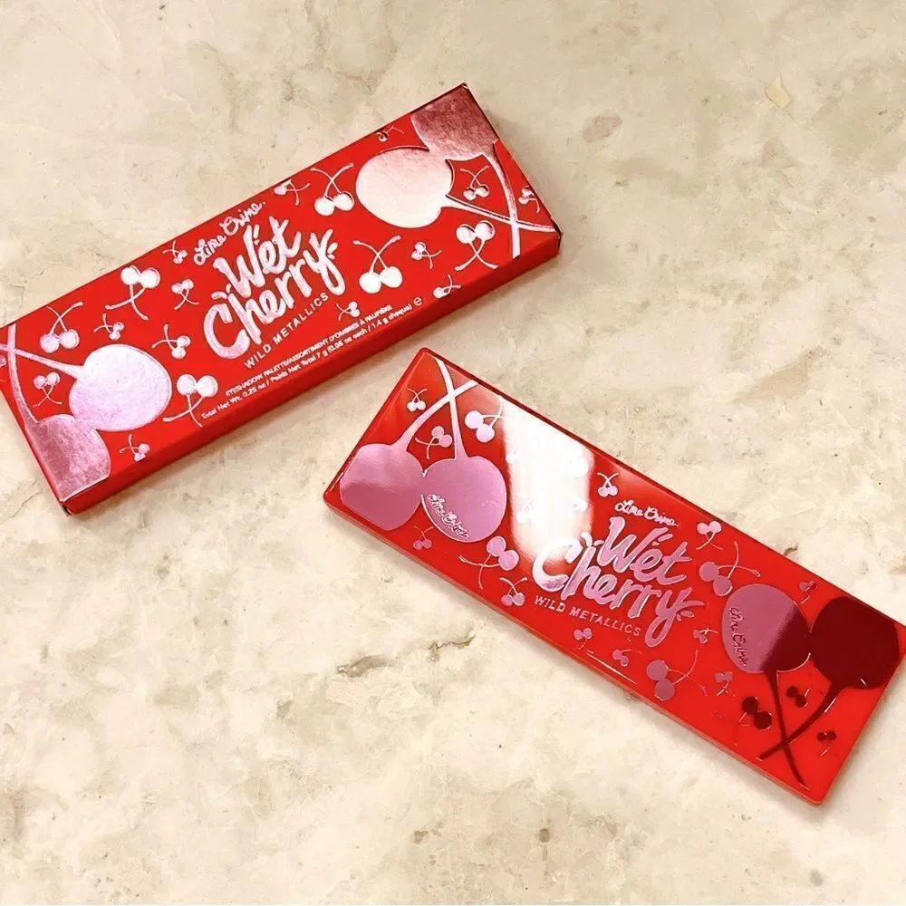 Lime Crime WET CHERRY WILD METALLICS EYE & FACE PALETTE EYESHADOW NIB NEW